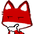 Emoticon Red Fox pensamento